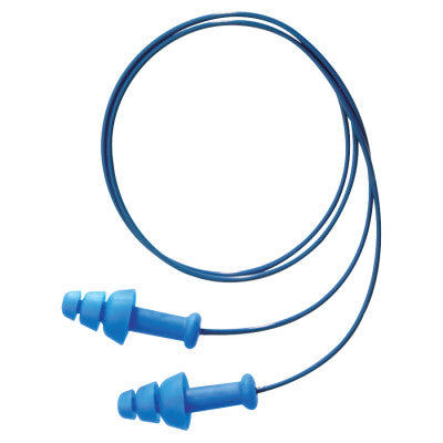 SmartFit Detectable Earplugs, TPE, Blue, Corded