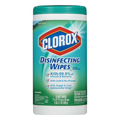 Disinfecting Wipes, Fresh Scent, 7 x 8, White, 75/Canister