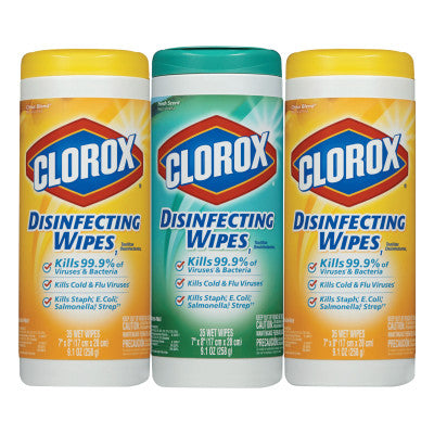 Disinfecting Wipes, 7 x 8, Fresh Scent/Citrus Blend, 35/Canister
