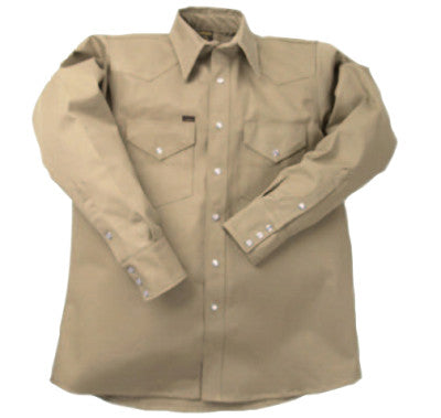 950 Heavy-Weight Khaki Shirts, Cotton, 19 Medium