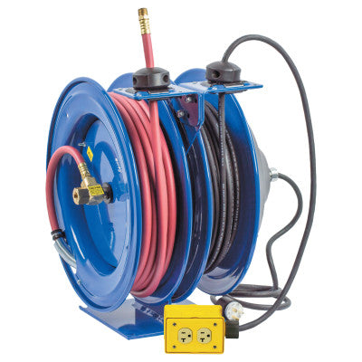C Series Combination Spring Driven Air Hose Reels, 3/8 in x 50 ft,12 AWG