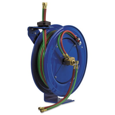 Spring Driven Welding Hose Reels, 75 ft, Oxygen-Acetylene Dual Hose