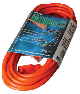 Vinyl Extension Cord, 25 ft, 1 Outlet