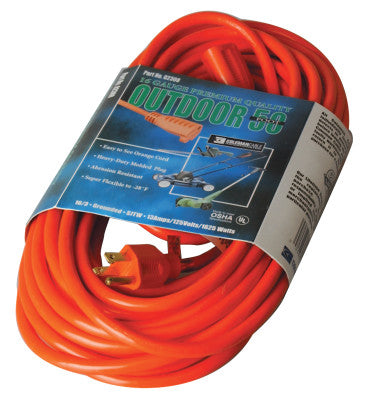 Vinyl Extension Cord, 50 ft, 1 Outlet