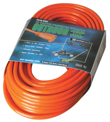 Vinyl Extension Cord, 100 ft, 1 Outlet