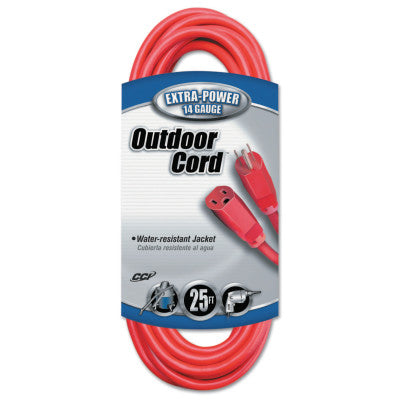 Vinyl Extension Cord, 25 ft, 1 Outlet