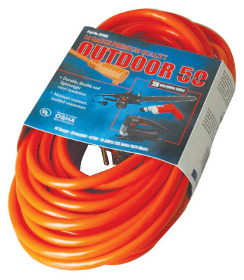 Vinyl Extension Cord, 50 ft, 1 Outlet