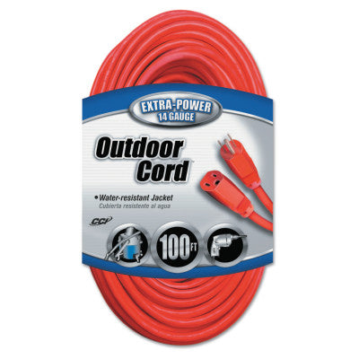 Vinyl Extension Cord, 100 ft, 1 Outlet