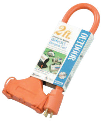Tri-Source Vinyl Multiple Outlet Cord, 50 ft, 3 Outlets