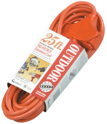 Tri-Source Vinyl Multiple Outlet Cord, 25 ft, 3 Outlets