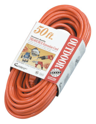 Tri-Source Vinyl Multiple Outlet Cord, 50 ft, 3 Outlets