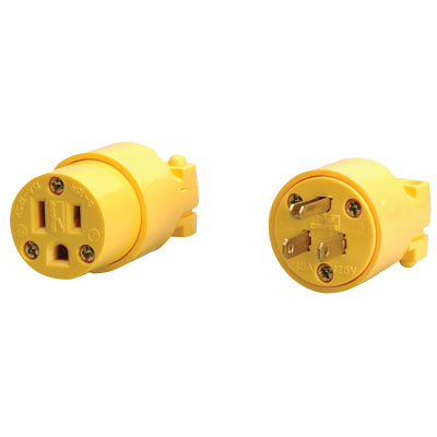 NEMA 5-15P MALE DUST-TIGHT CONNECTOR BLK