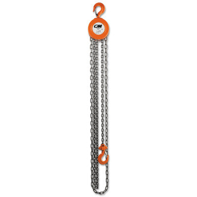 Series 622 Hand Chain Hoist, 1/2 Tons Capacity, 20 ft Lifting Height, 53 lbf