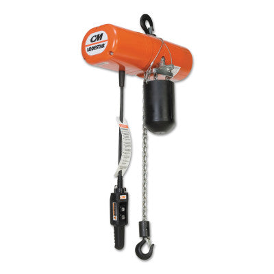 Lodestar Electric Chain Hoist, 1 Ton Capacity, 15 ft Lifting Height, 1 Fall