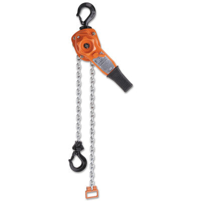 Series 653 Lever Chain Hoist, 3/4 Tons Cap., 5 ft Lifting Ht., 1 Fall, 45 lbf