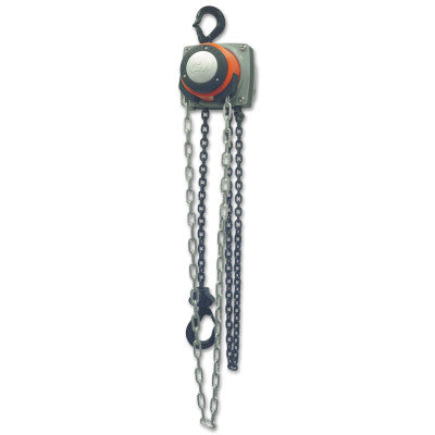 Hurricane Hand Chain Hoist, 1 Ton Cap., 8 ft Lifting Height, 1 Fall, 54 lbf