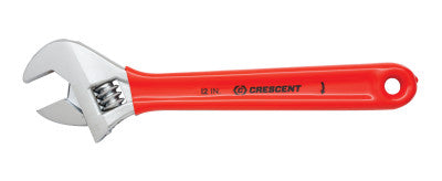 Cushion Grip Adjustable Wrenches, 12 in Long, 1 1/2 in Opening, Chrome, Carded