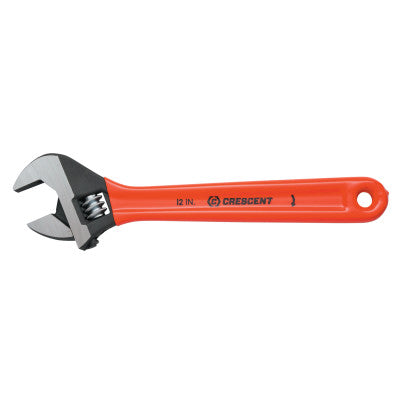 Cushion Grip Black Adjustable Wrenches, 12in Long, 1 1/2 in Opening, Black Oxide