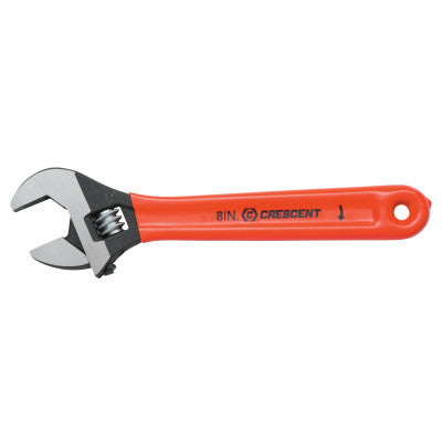 Cushion Grip Black Adjustable Wrenches, 8 in Long, 1 1/8 in Opening, Black Oxide