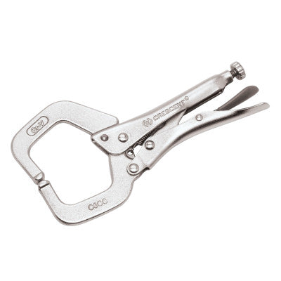 Locking C-Clamp with Swivel Pads, Locking Grip, 6 in Long