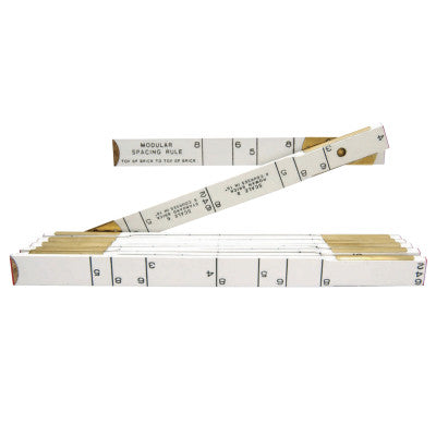 Red End Modular Spacing Rulers, 6 ft, Wood, 6 Scales