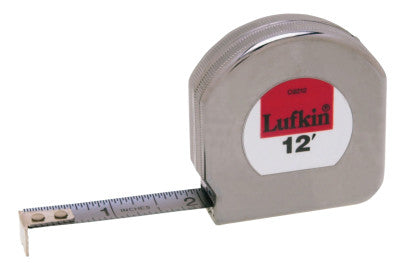 Mezurall Pocket Measuring Tapes, 1/2 in x 12 ft, 1/10 in Grad.