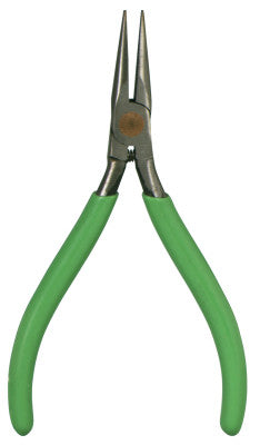Subminiature Needle Nose Pliers, 4 in Long, 13/16 in Jaw, Serrated