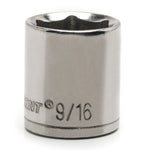 6 Point Standard SAE Sockets, 1/4 in Dr, 3/8 in Opening