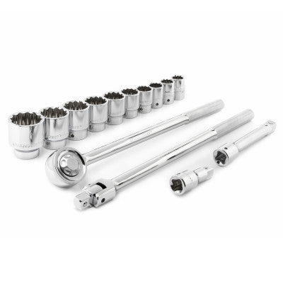 12 Point Standard SAE Mechanics Tool Sets, 3/4 in Dr, 7/8 to 2 in Opening, 14 Pc