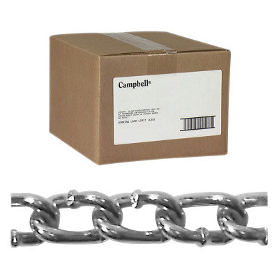 Twist Link Machine Chains, Size 5/0, 880 lb Limit, Galvanized