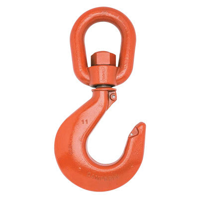 1014 Series Latched Swivel Hoist Hooks Size 11 Painted Orange