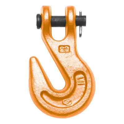 473 Series Clevis Grab Hooks, 1/4 in, 4,100 lb, Painted Orange