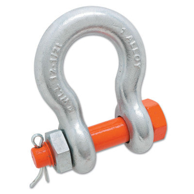 Alloy Anchor Galvanized Shackles, 1/2 in Bail Size, 1.5 Tons, Bolt Shackle