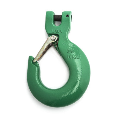 Quik-Alloy PL Sling Hooks with Latches, 1 11/16 in;39/64 in Bail, 15000 lb Load