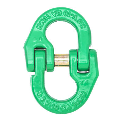 Quik-Alloy Coupling Links, 1/2 in, 15,000 lb Load, Painted Green