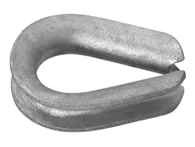 765-G Series Heavy Wire Rope Thimbles, 1/2 in; 9/16 in, Galvanized Zinc