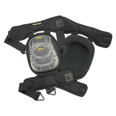 Gel-Tek Stabili-Cap Articulated Kneepads, Articulating Straps, Black