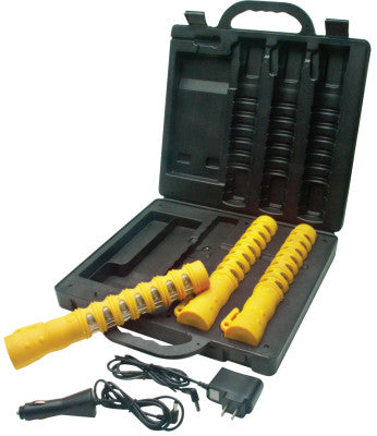 EMERGENCY LED BATON ROAD FLARE 3-PACK KIT YELLOW