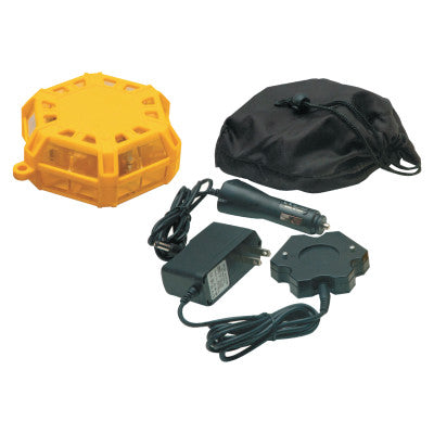 Universal Road Flares, Rechargeable, Yellow, 2lb