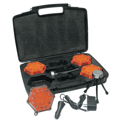 Universal Road Flares, Rechargeable, Amber, 5 lb