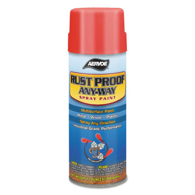 Any-Way RustProof Enamels, 12 oz Aerosol Can, Safety White, High-Gloss