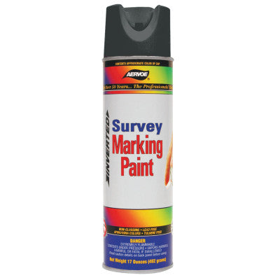 Survey Marking Paint, 17 oz Aerosol Can, Black