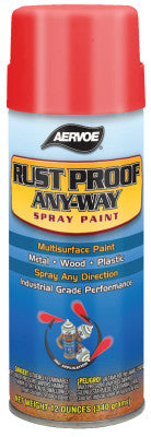 Any-Way RustProof Enamels, 12 oz Aerosol Can, Safety Red, High-Gloss