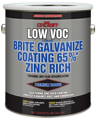 Low VOC Brite Galvanize Coating, 1 Gallon Can