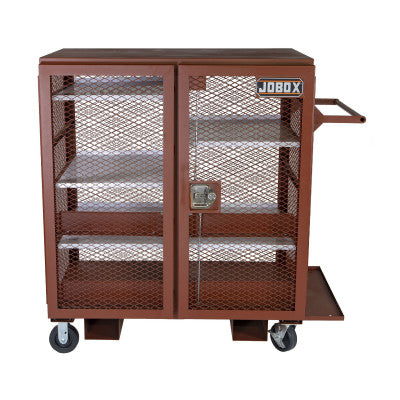 Mesh Cabinets, 48 in x 33 in x 55 in, 2 Door, 1400 lb Cap., Brown