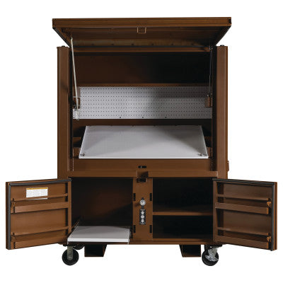 Mobile Field Offices, 63 in x 33 in x 80 in, 3 Doors, 2 Shelves