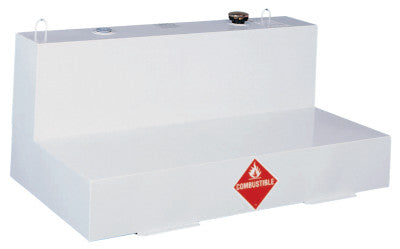 Liquid Transfer Tanks, Low-Profile L-Shaped, 76 gal to 82 gal, Steel, White