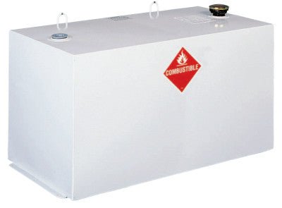 Liquid Transfer Tanks, Rectangular, 96 gal to 107 gal, Steel, White