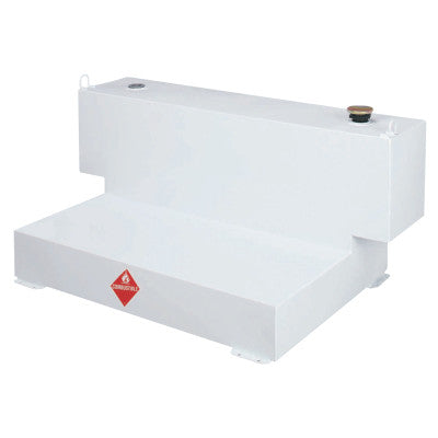 Liquid Transfer Tanks f/4-Door Trucks, L-Shaped, 98 gal to 106 gal, Steel, White