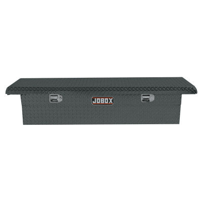 Low-Profile Alum Single Lid Crossover Truck Box, 71 1/8" x 21" x 15 1/8", Black